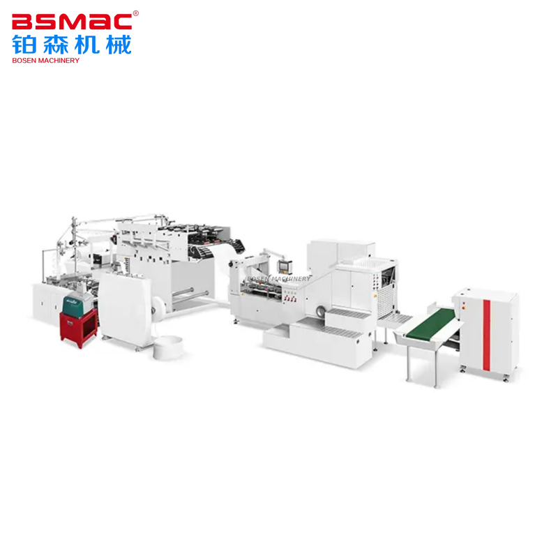 Máquina automática para fabricar bolsas de papel con paquete de alimentos de BSFD con mango que plancha