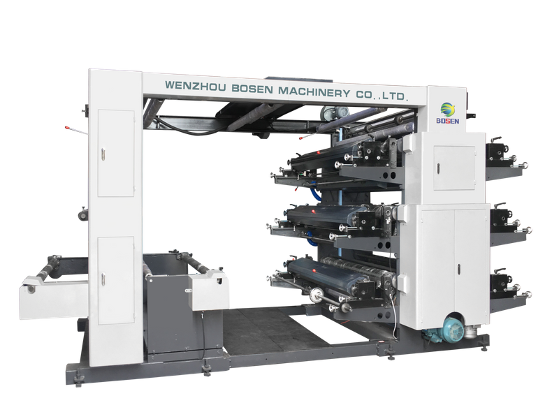 Máquina de impresión flexográfica de papel con caja unitaria troquelada